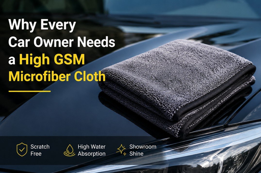Why Every Car Owner Needs a High GSM Microfiber Cloth guide by roadsride?
