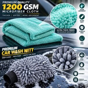process of cleaning car