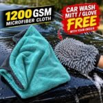 roadsride car wash mitt and microfiber